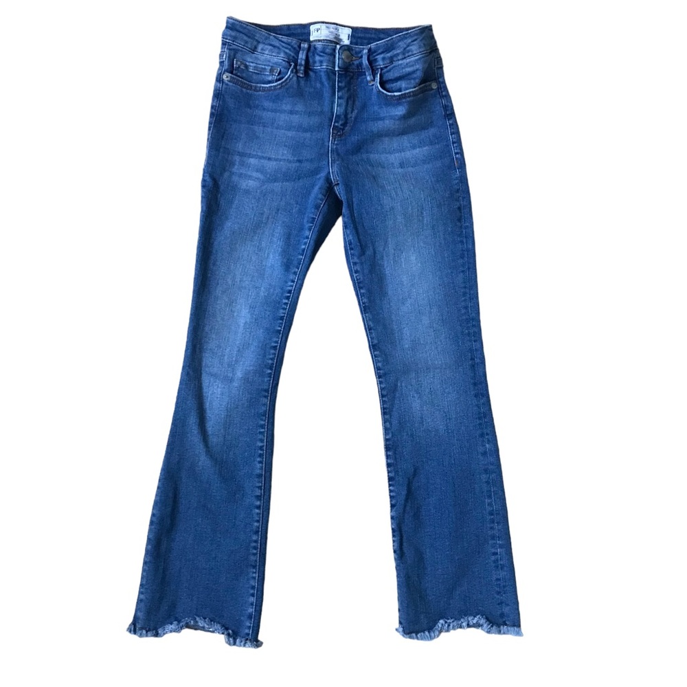 Urban Outfitters Free People Cropped Straight Raw Hem Jeans, Medium Wash Size 26